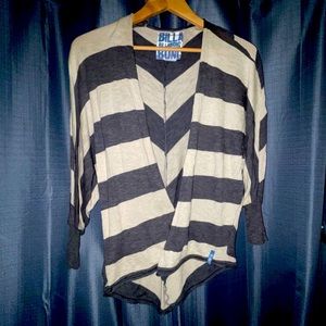 Billabong small chevron striped open cardigan